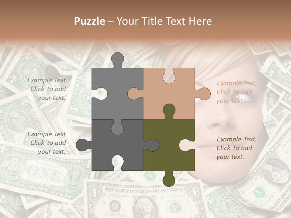 Female Dollars  PowerPoint Template