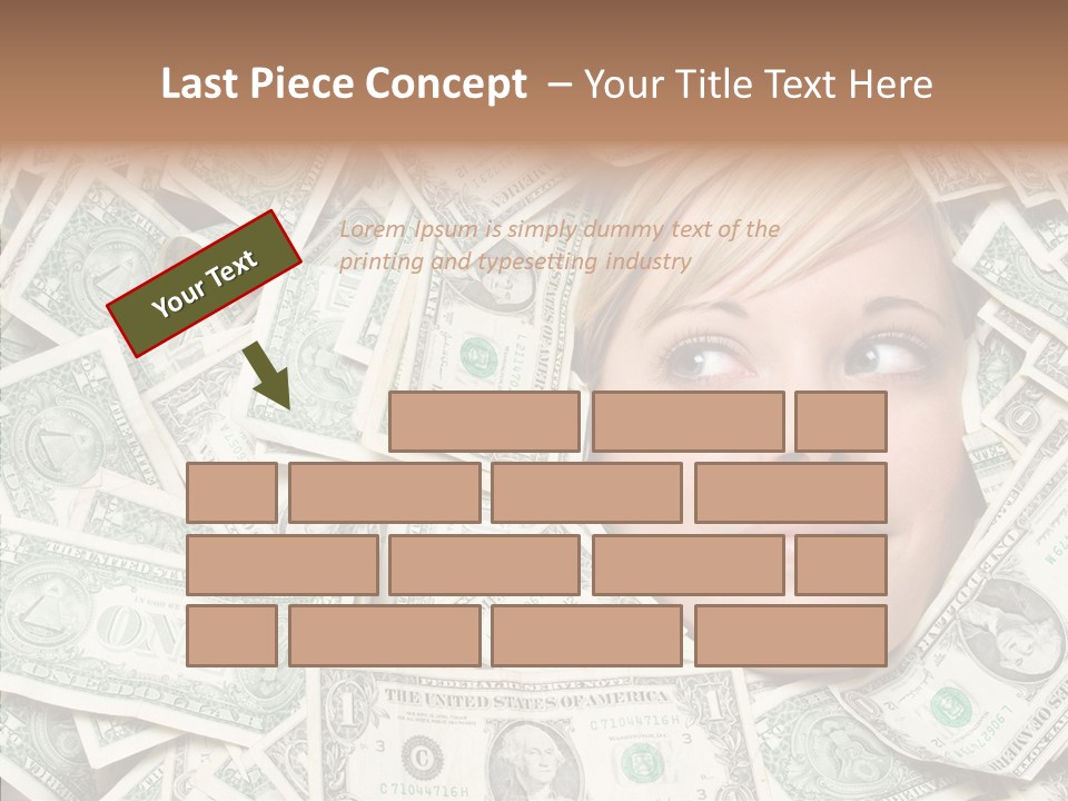 Female Dollars  PowerPoint Template