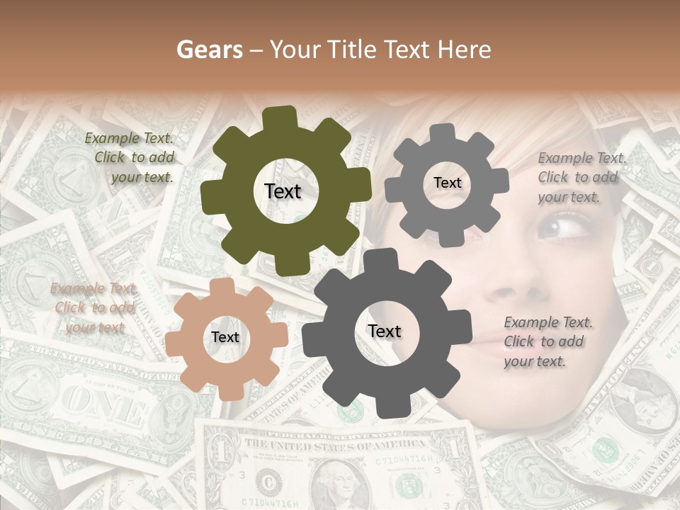 Female Dollars  PowerPoint Template