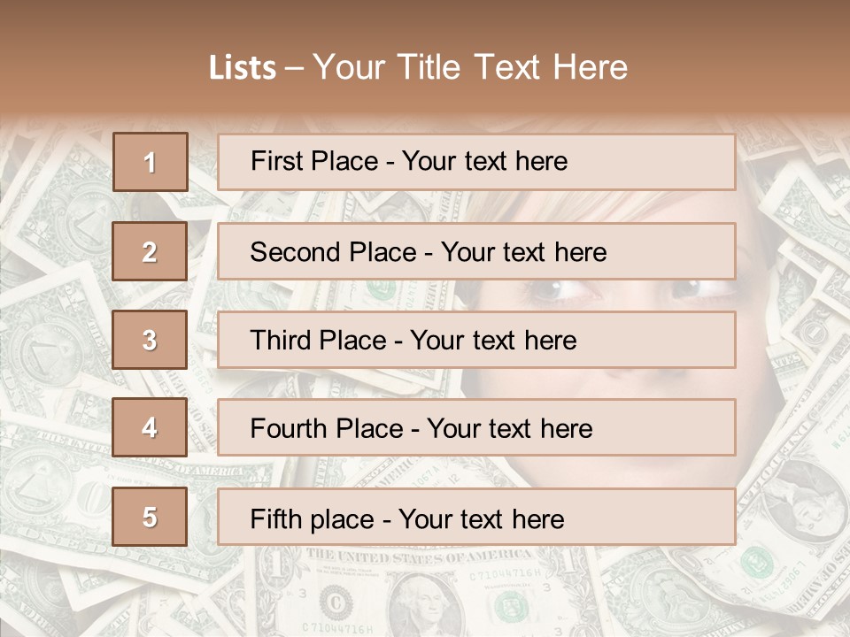 Female Dollars  PowerPoint Template