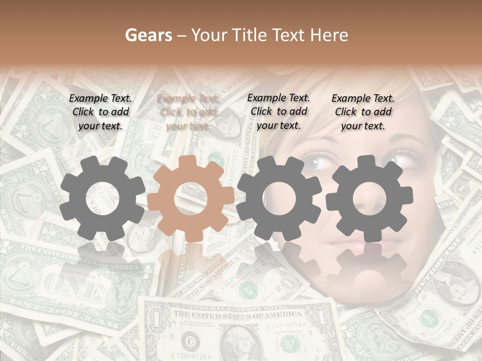 Female Dollars  PowerPoint Template