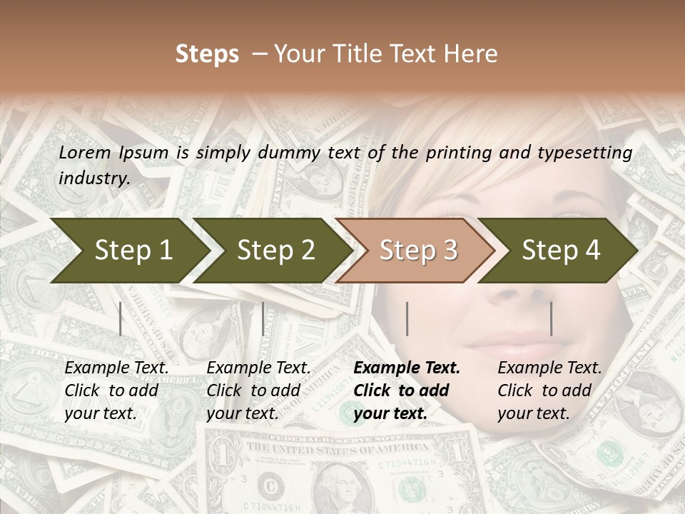 Female Dollars  PowerPoint Template