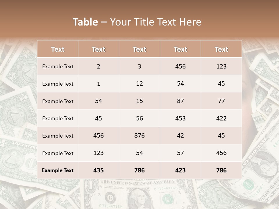 Female Dollars  PowerPoint Template