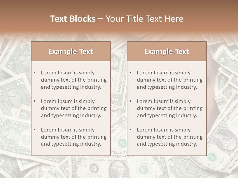 Female Dollars  PowerPoint Template