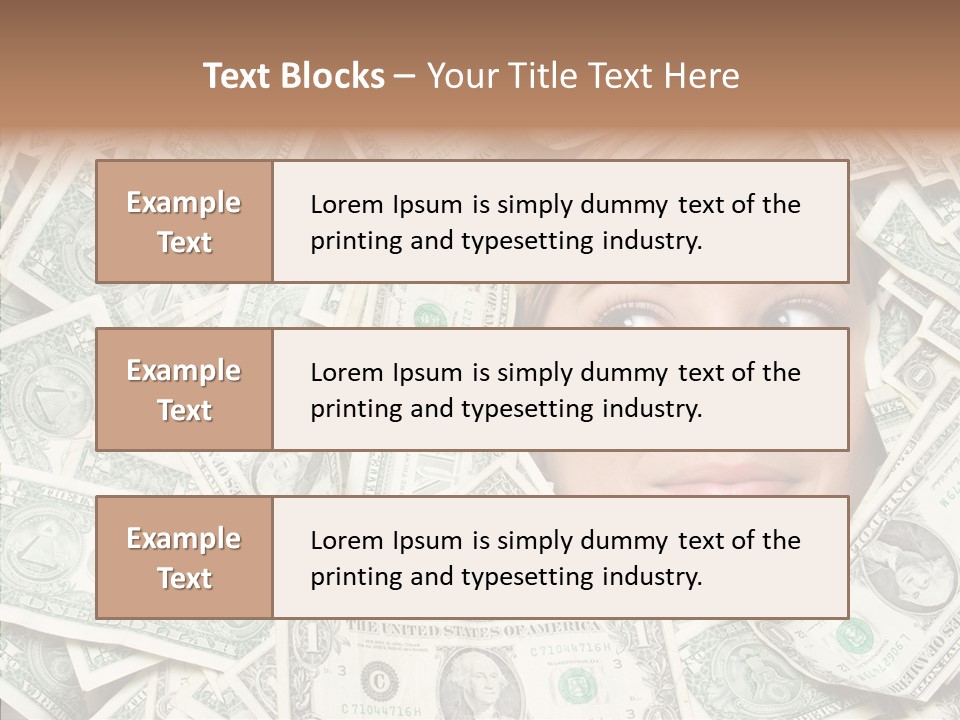 Female Dollars  PowerPoint Template