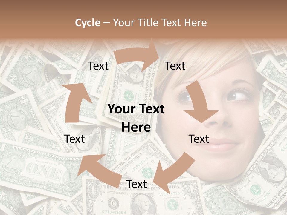 Female Dollars  PowerPoint Template