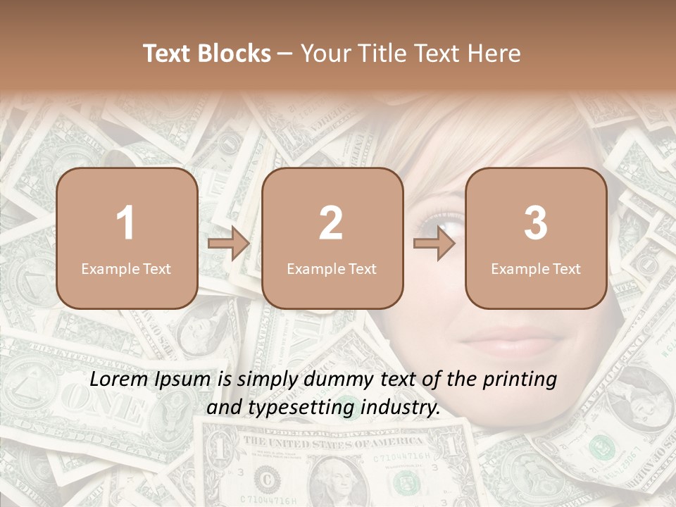 Female Dollars  PowerPoint Template