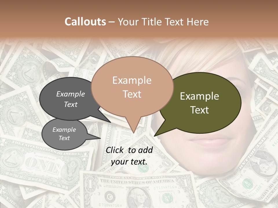 Female Dollars  PowerPoint Template