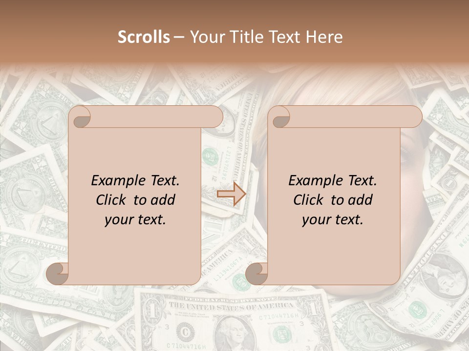 Female Dollars  PowerPoint Template