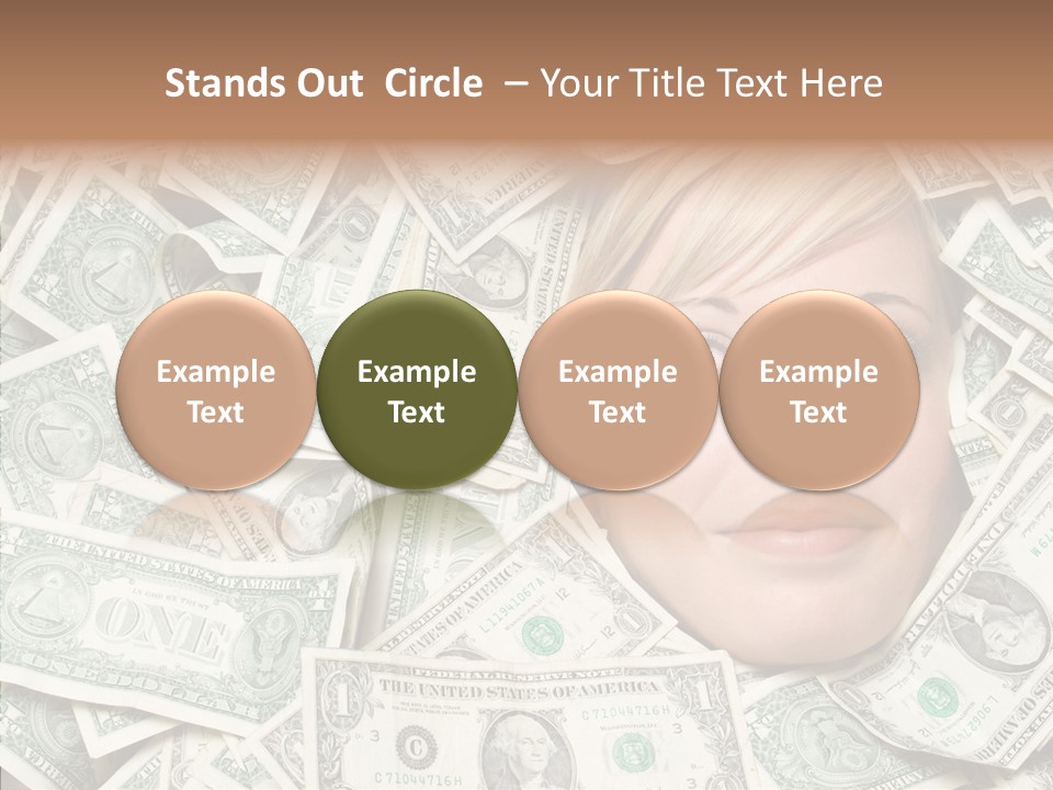 Female Dollars  PowerPoint Template