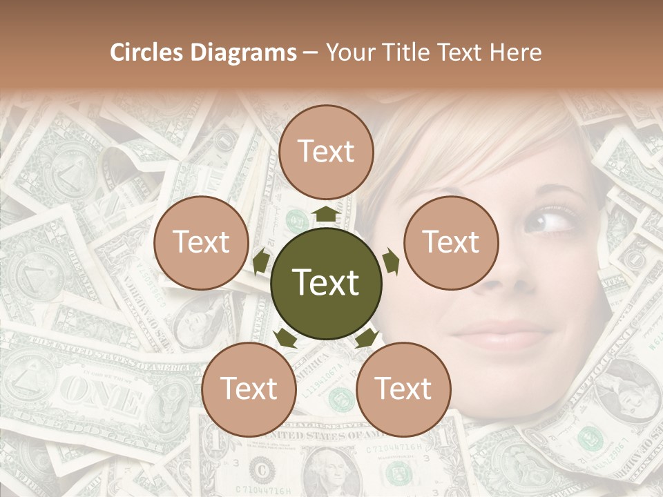 Female Dollars  PowerPoint Template