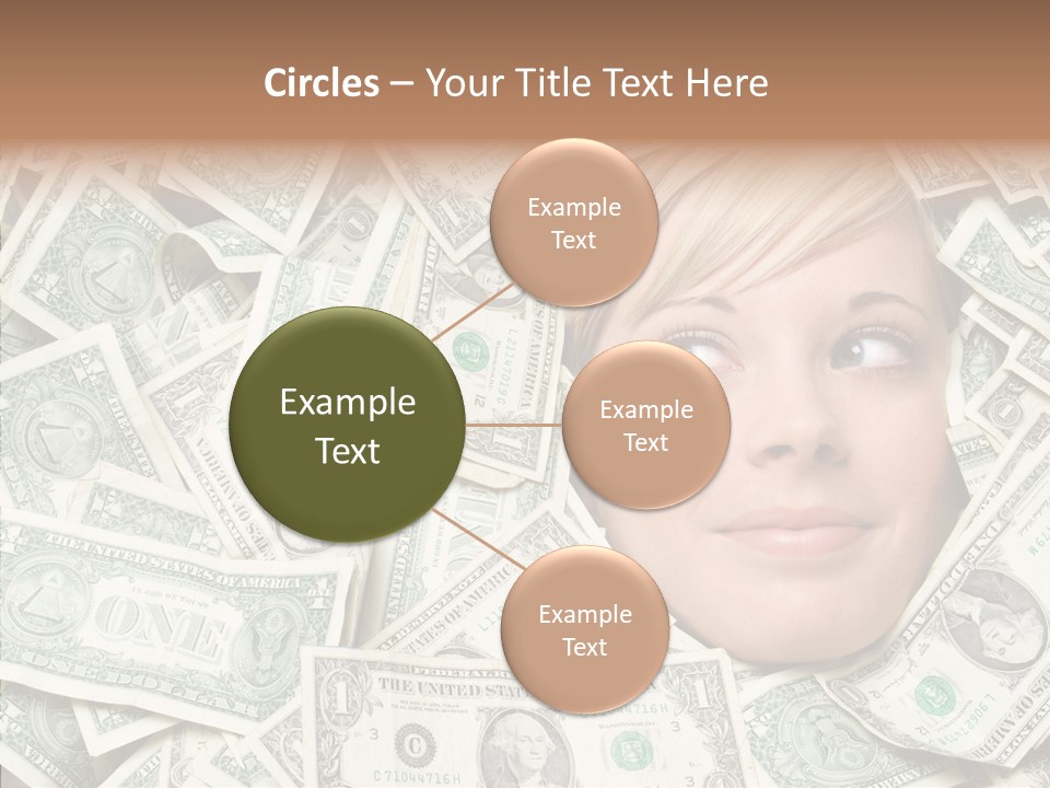 Female Dollars  PowerPoint Template