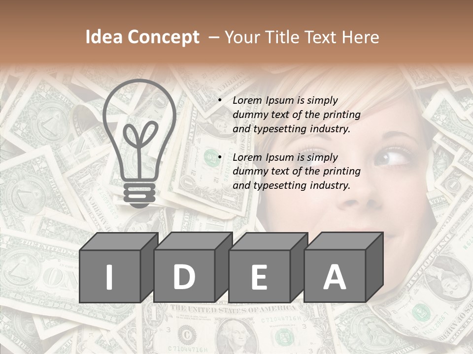 Female Dollars  PowerPoint Template