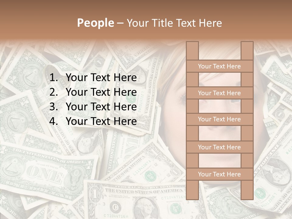 Female Dollars  PowerPoint Template