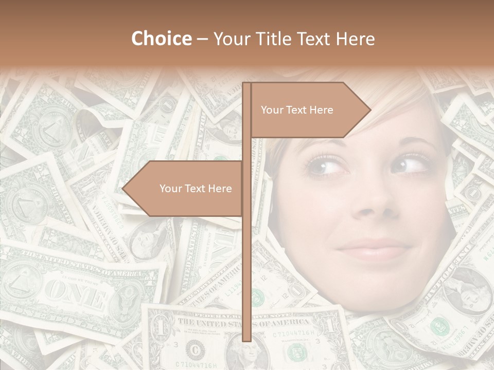 Female Dollars  PowerPoint Template