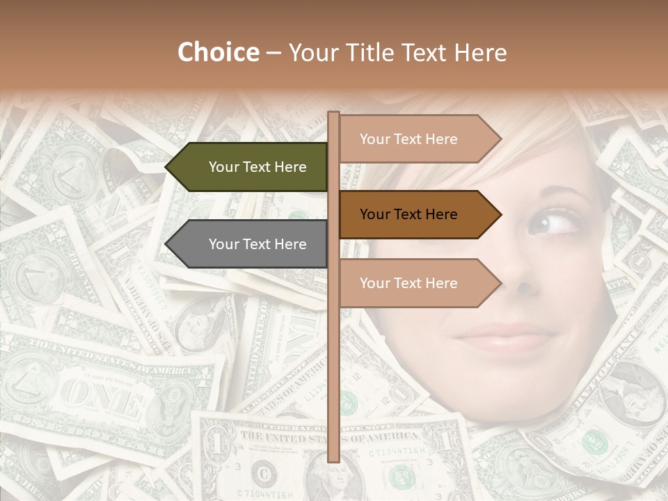 Female Dollars  PowerPoint Template