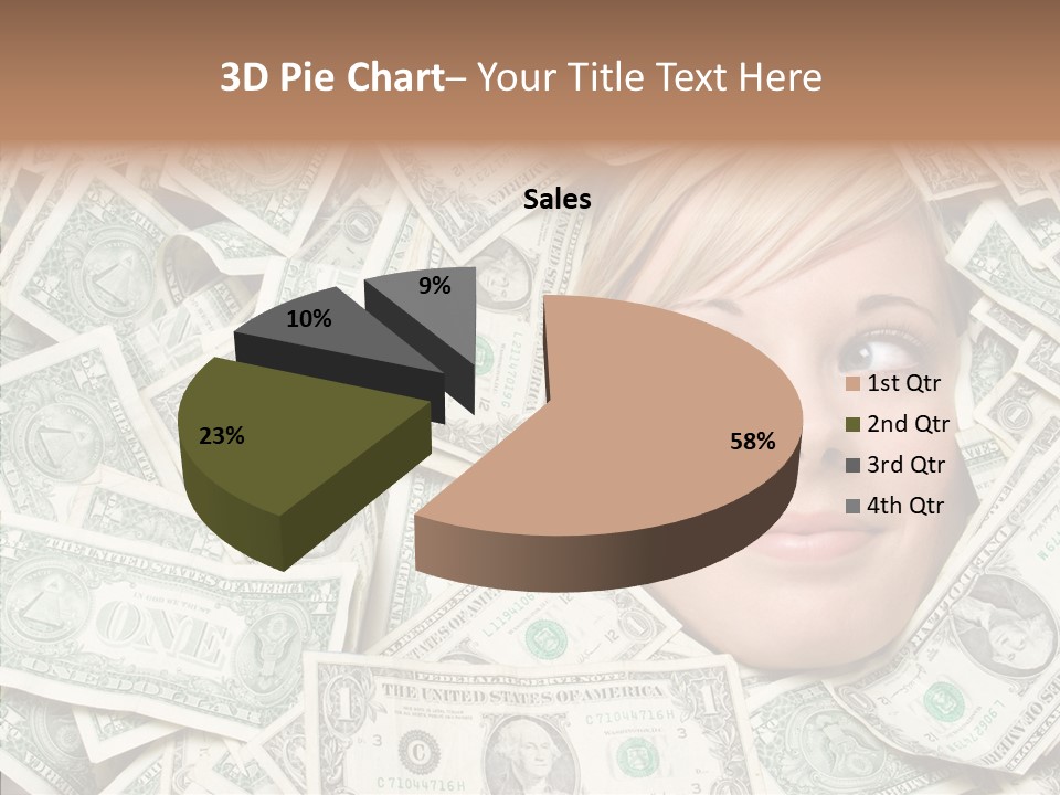Female Dollars  PowerPoint Template