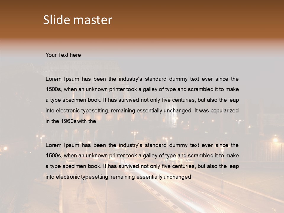 Coliseum Roman Scene PowerPoint Template