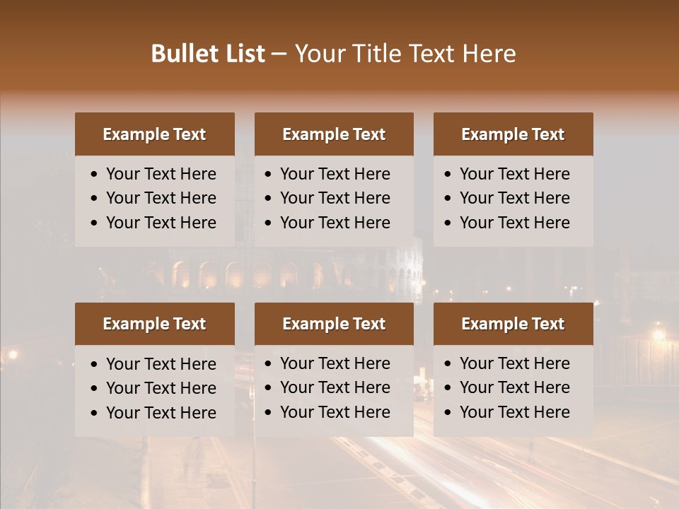 Coliseum Roman Scene PowerPoint Template