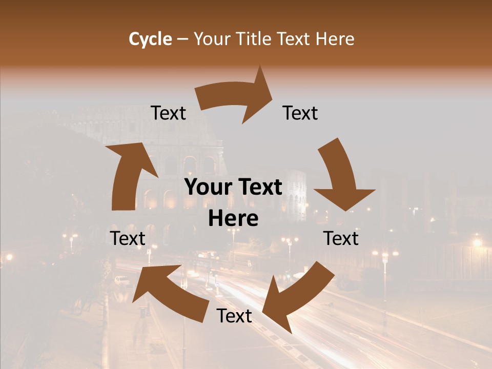 Coliseum Roman Scene PowerPoint Template