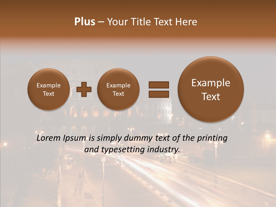 Coliseum Roman Scene PowerPoint Template