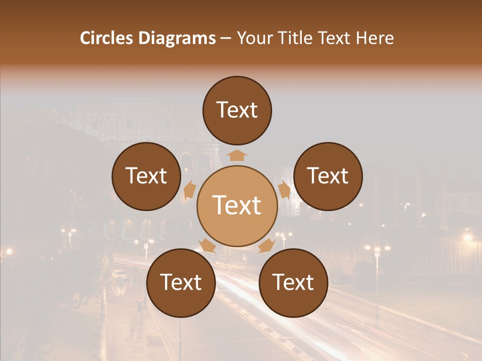 Coliseum Roman Scene PowerPoint Template