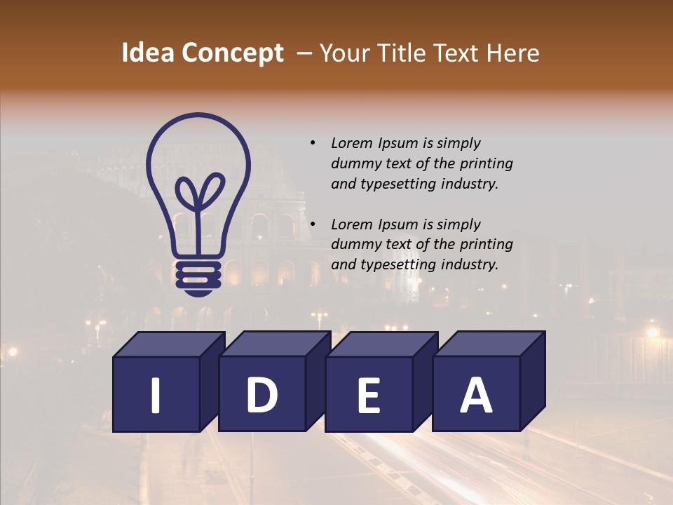 Coliseum Roman Scene PowerPoint Template