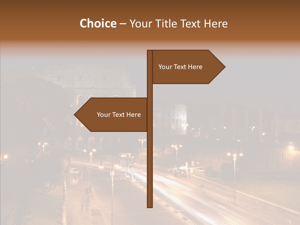 Coliseum Roman Scene PowerPoint Template