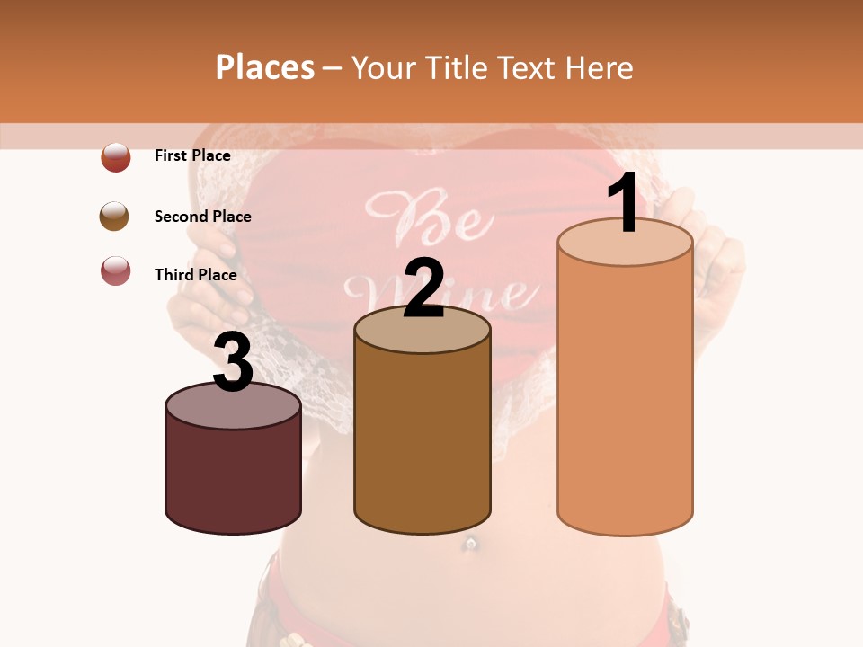 Young Women Red PowerPoint Template