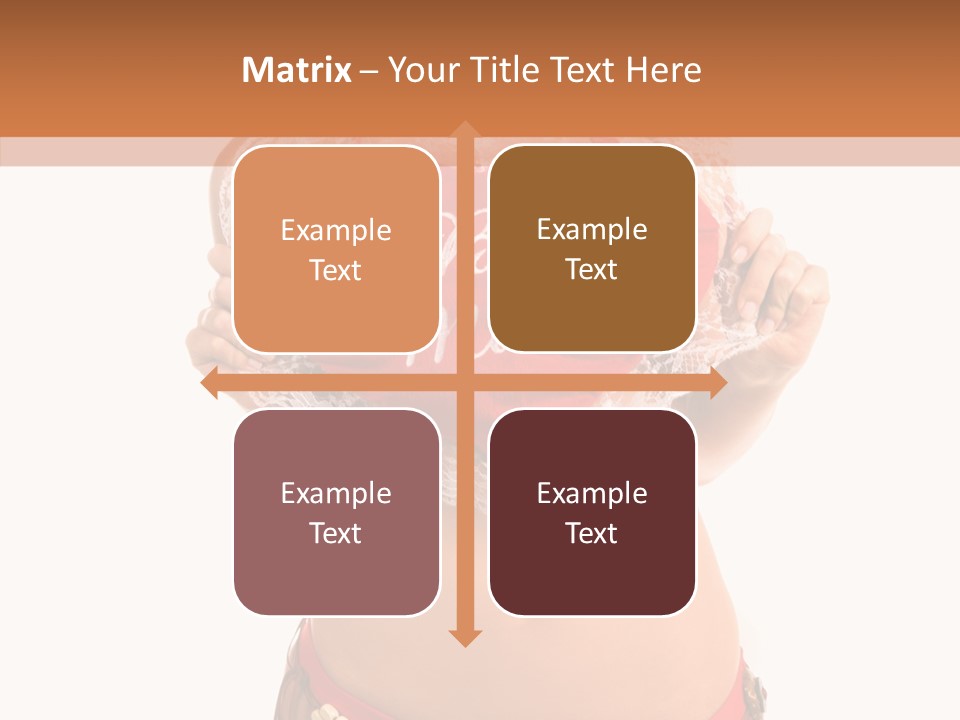 Young Women Red PowerPoint Template