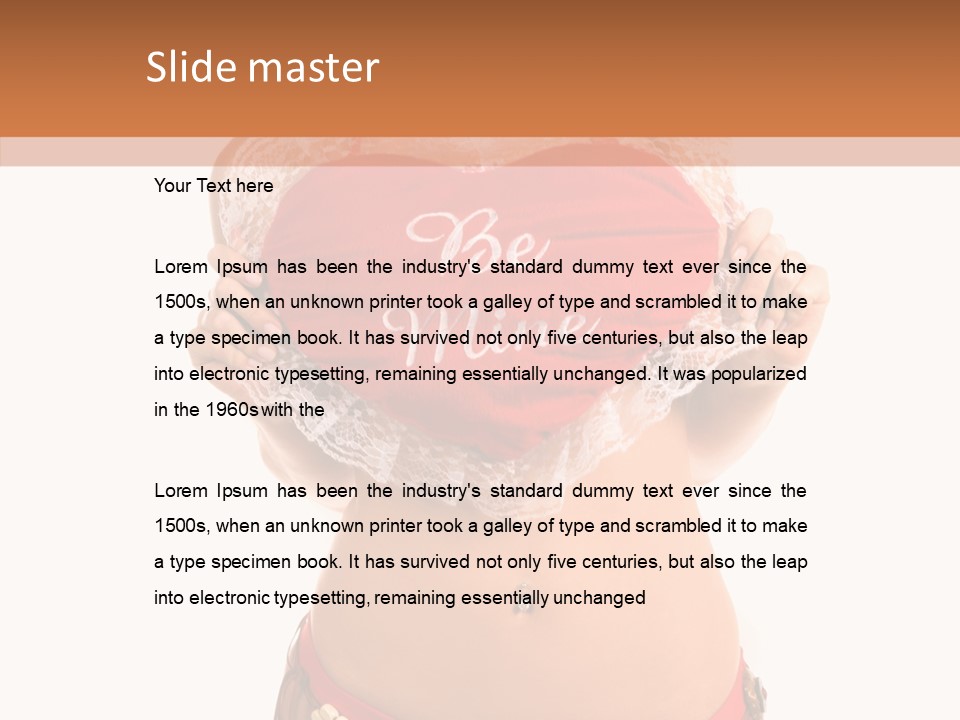 Young Women Red PowerPoint Template