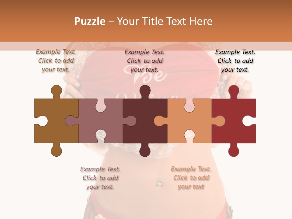 Young Women Red PowerPoint Template