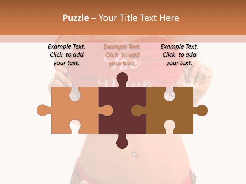 Young Women Red PowerPoint Template