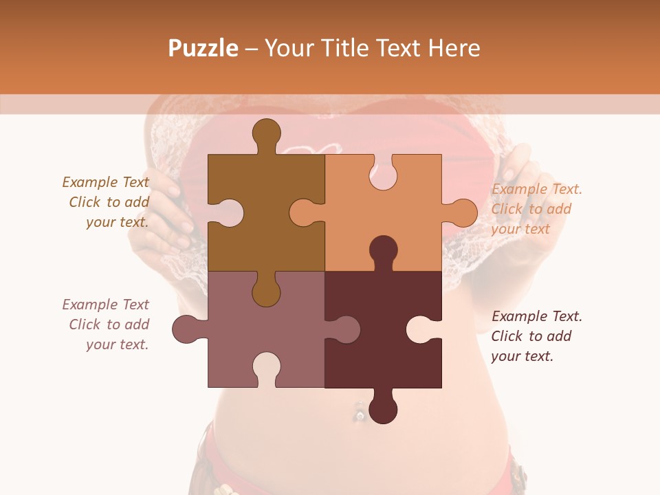 Young Women Red PowerPoint Template