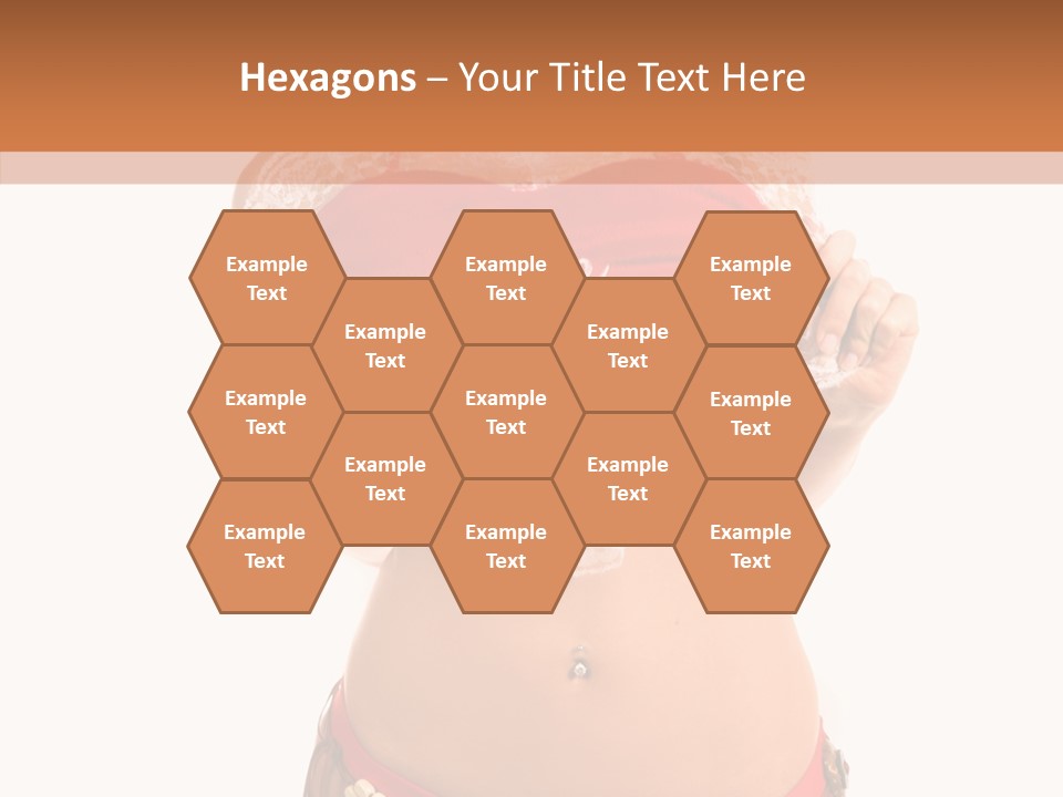 Young Women Red PowerPoint Template