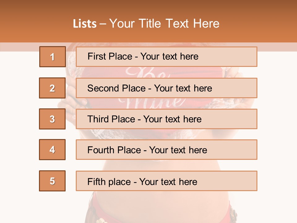 Young Women Red PowerPoint Template