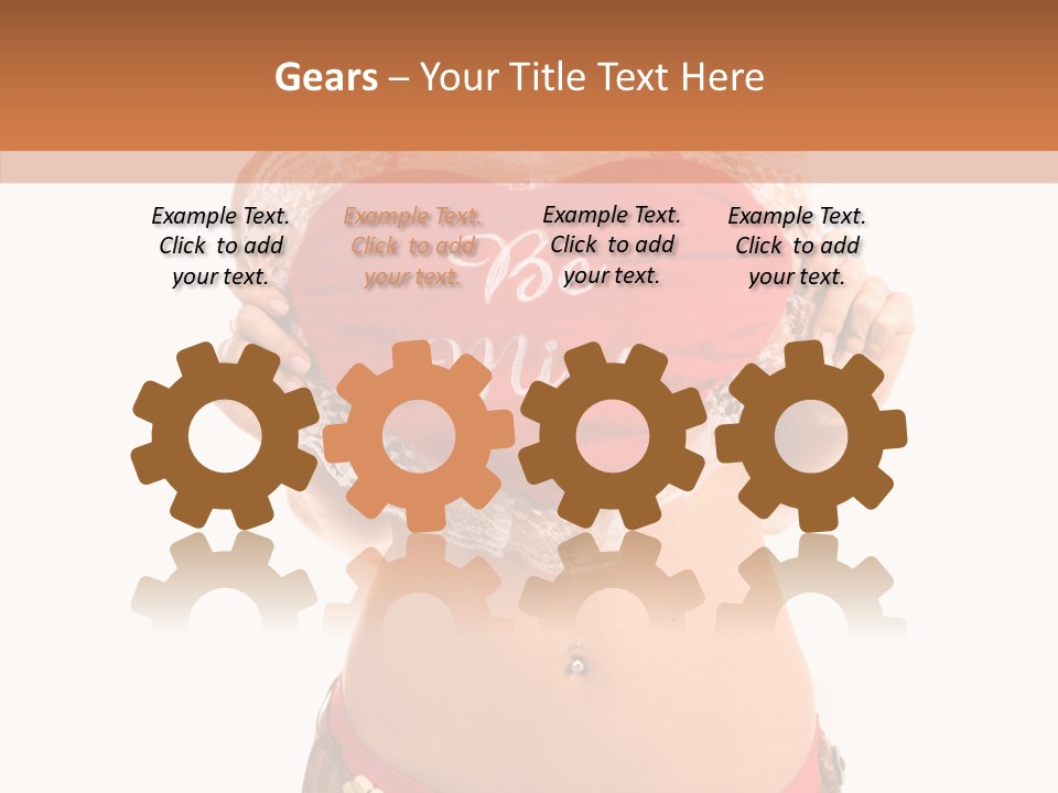 Young Women Red PowerPoint Template