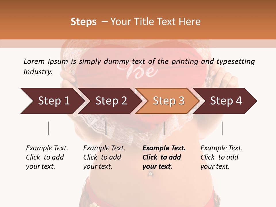 Young Women Red PowerPoint Template