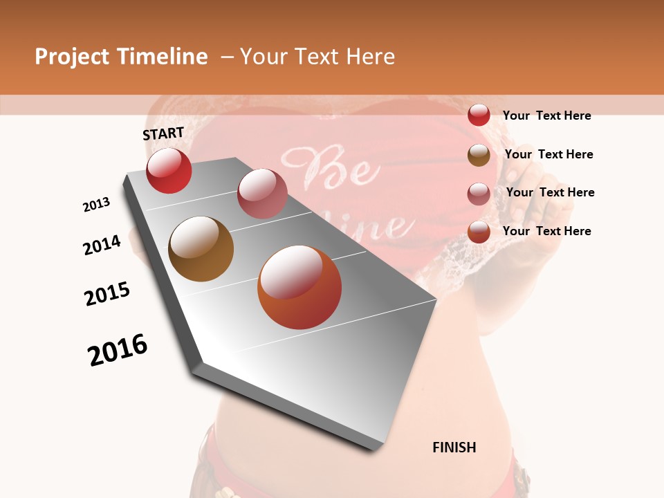 Young Women Red PowerPoint Template