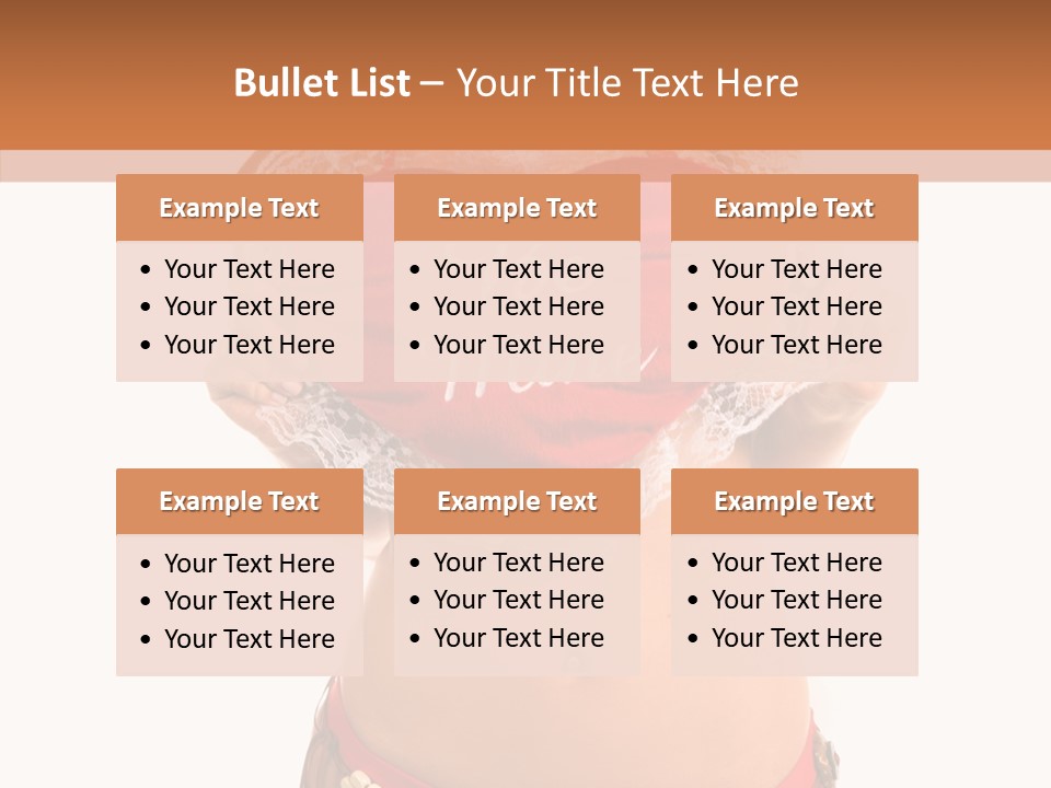 Young Women Red PowerPoint Template