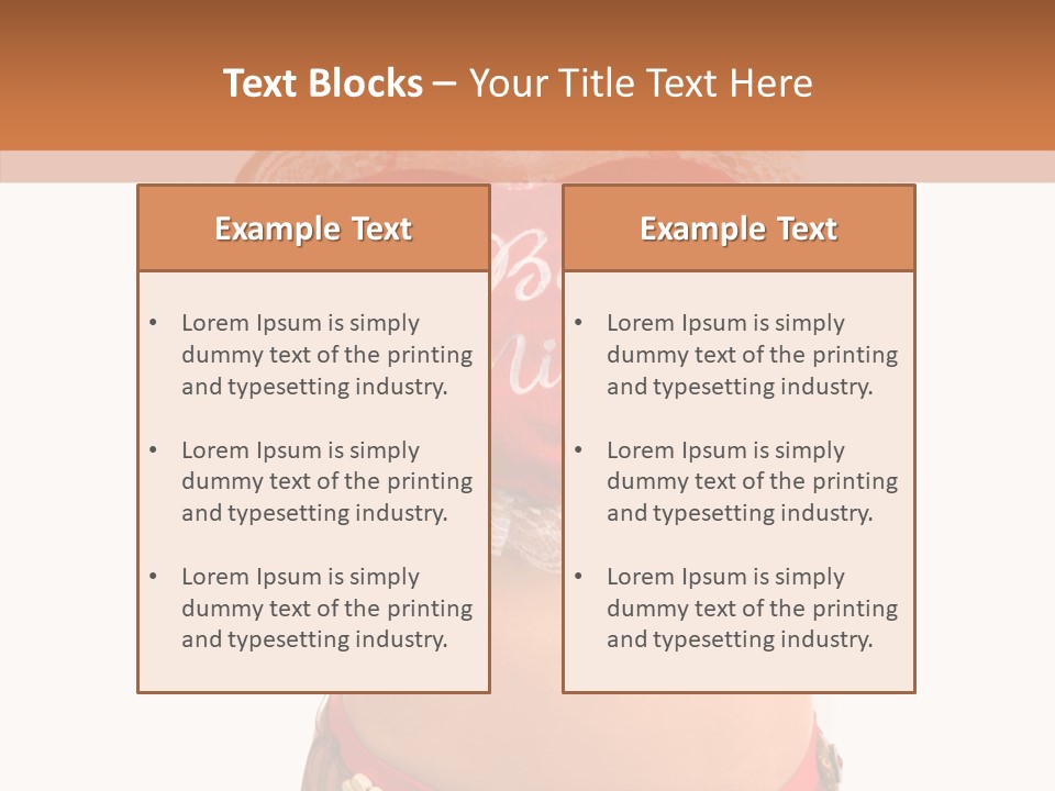 Young Women Red PowerPoint Template