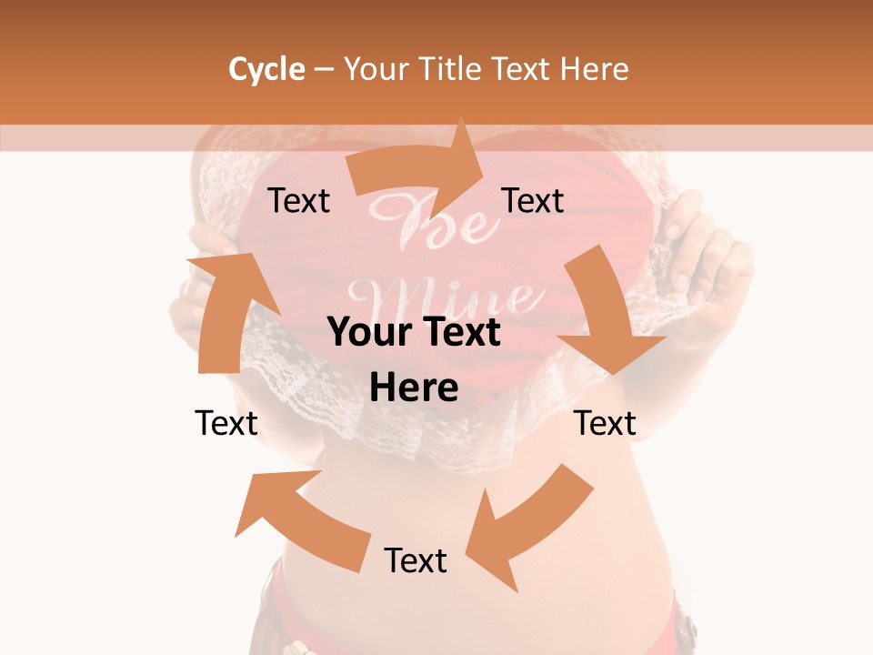 Young Women Red PowerPoint Template