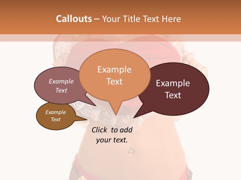 Young Women Red PowerPoint Template