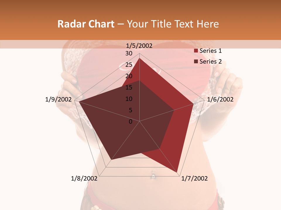 Young Women Red PowerPoint Template