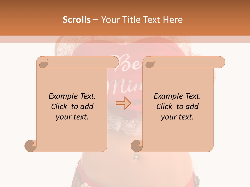 Young Women Red PowerPoint Template