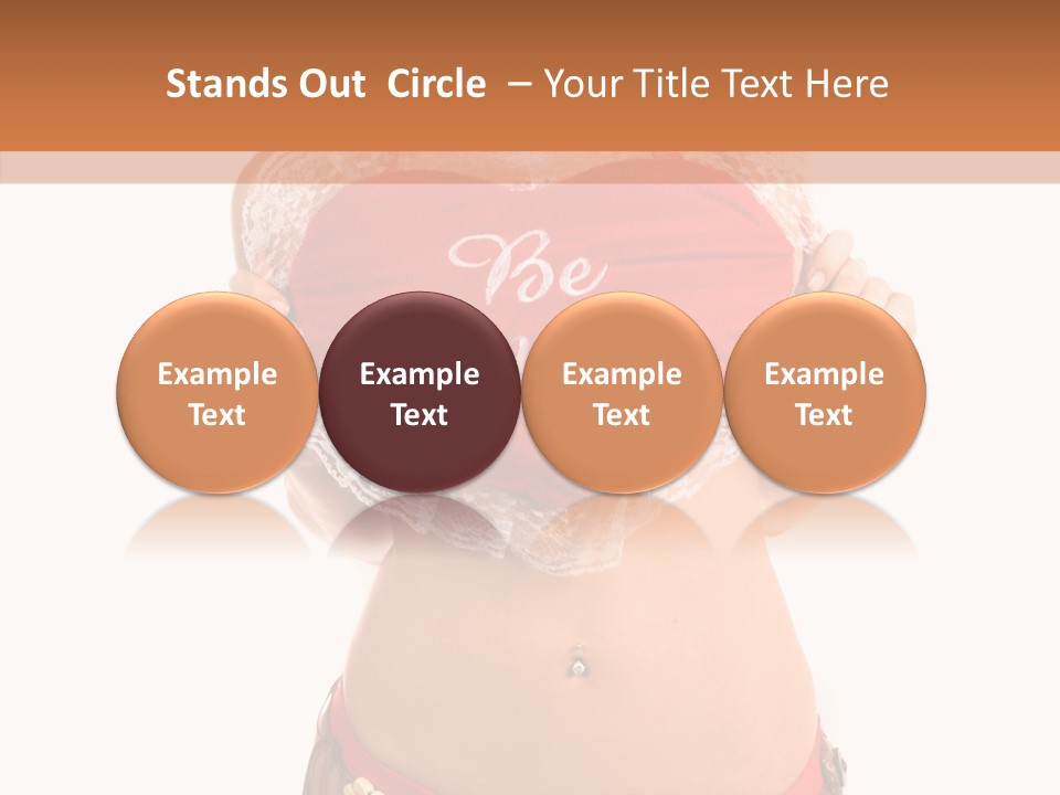 Young Women Red PowerPoint Template