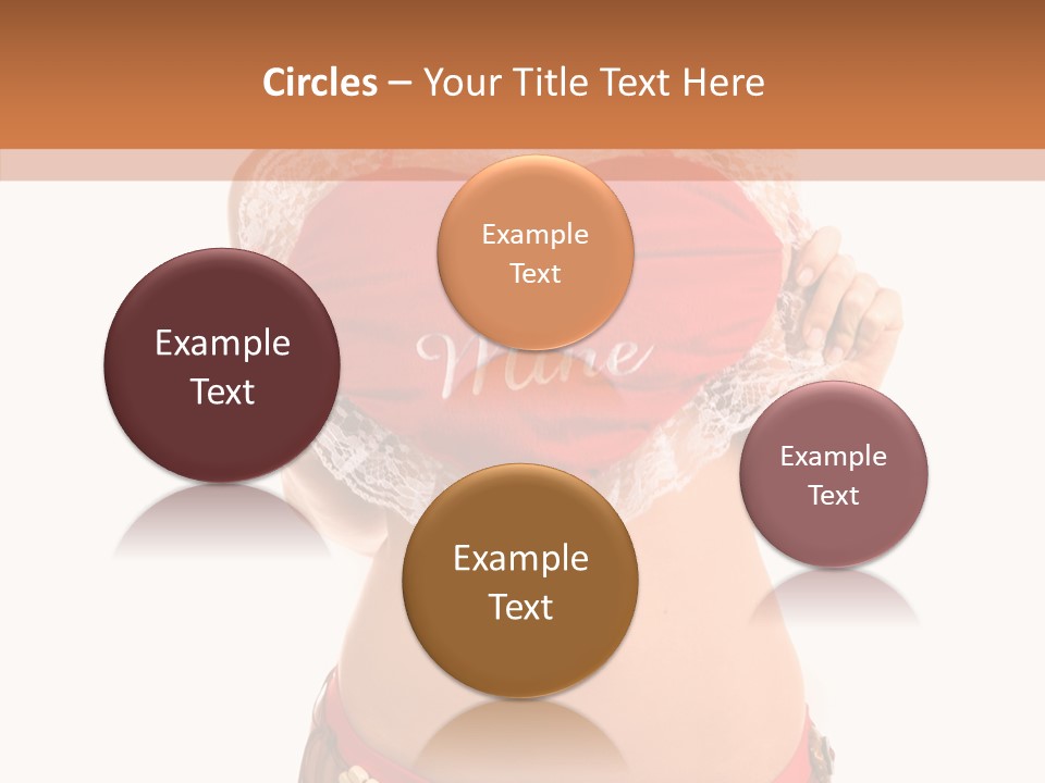 Young Women Red PowerPoint Template