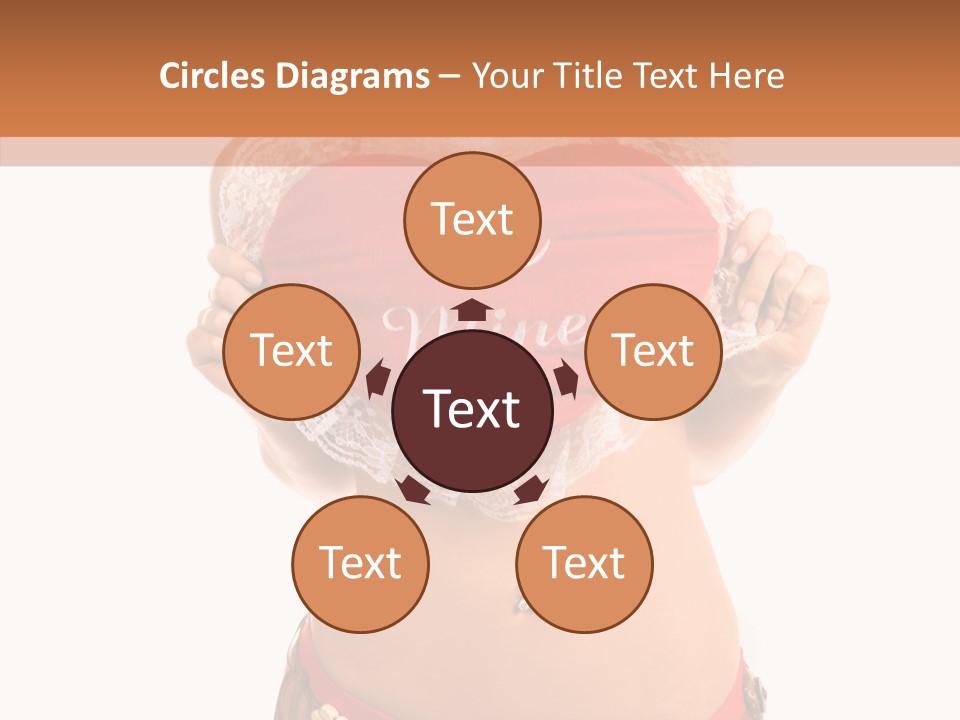 Young Women Red PowerPoint Template