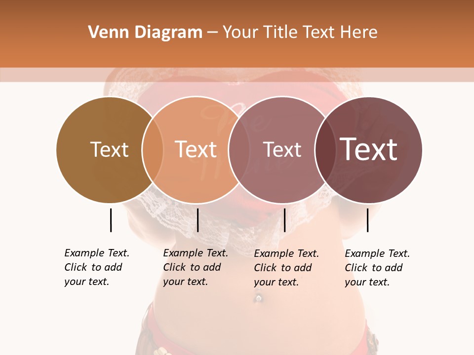 Young Women Red PowerPoint Template