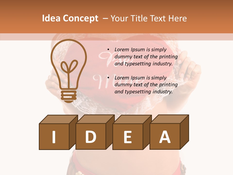 Young Women Red PowerPoint Template